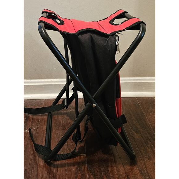 Campout Backpack Insulated Cooler Bag with Folding Seat Fishing Hunting Hiking - Picture 2 of 11